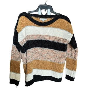 Downeast boat neck striped sweater size medium